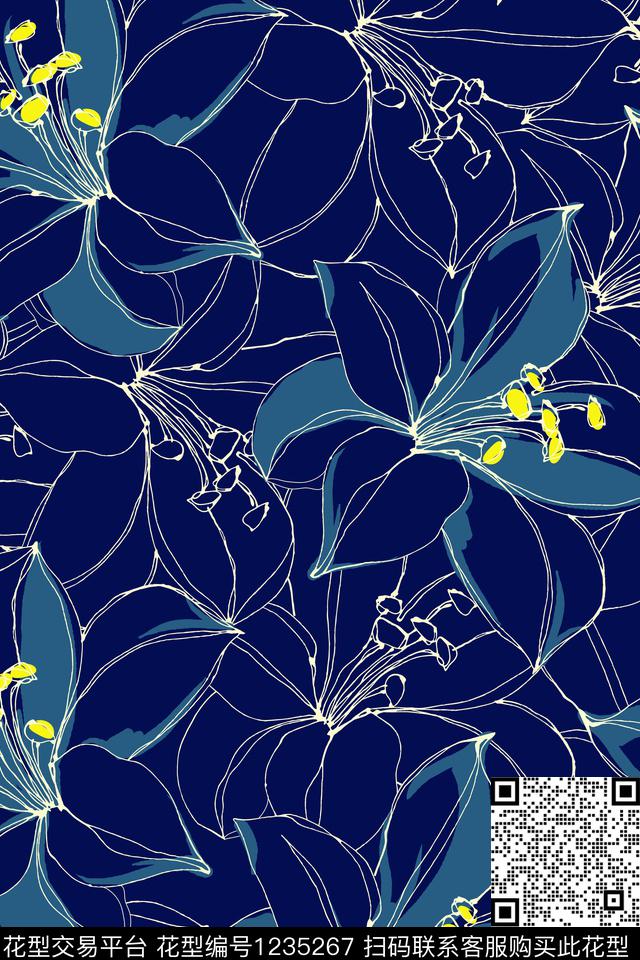 大花床品女装传统印花华亿平台下载（图片编号: 1235267） - 瓦栏（Walan）