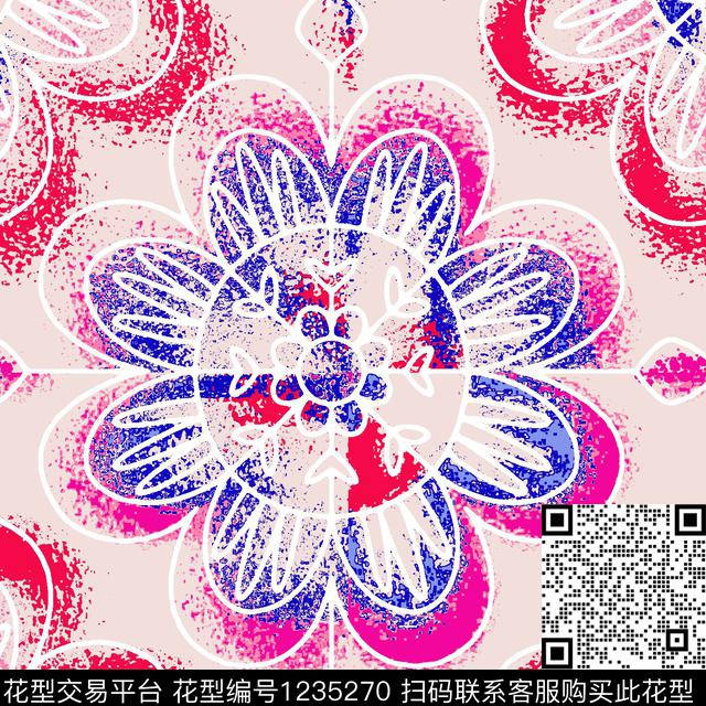 时尚绿植树叶花卉传统印花华亿平台下载（图片编号: 1235270） - 瓦栏（Walan）