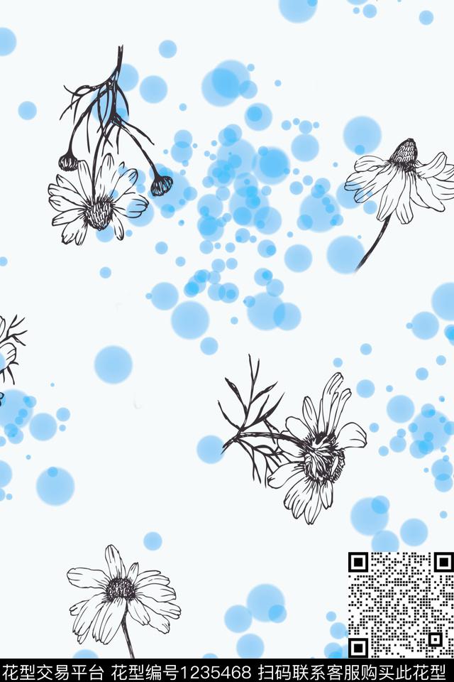 几何水彩小清新数码印花华亿平台下载（图片编号: 1235468） - 瓦栏（Walan）