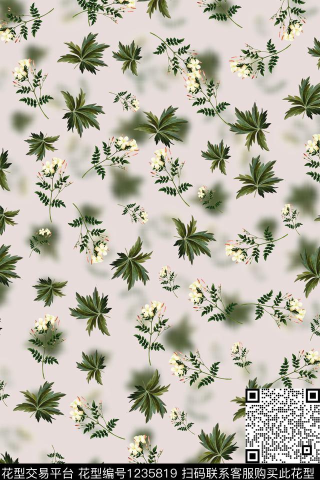 花卉满版散花春夏华亿平台数码印花华亿平台下载（图片编号: 1235819） - 瓦栏（Walan）