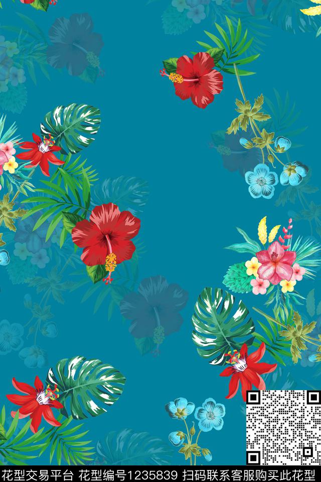 小碎花数码华亿平台花卉数码印花华亿平台下载（图片编号: 1235839） - 瓦栏（Walan）