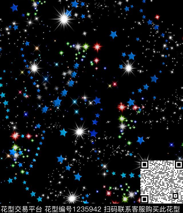 星星星空Fei-创意趣味数码印花华亿平台下载（图片编号: 1235942） - 瓦栏（Walan）