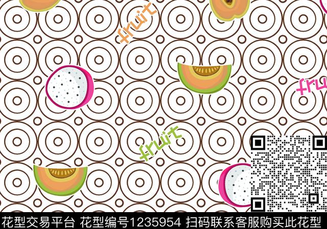 卡通水果字母数码印花华亿平台下载（图片编号: 1235954） - 瓦栏（Walan）