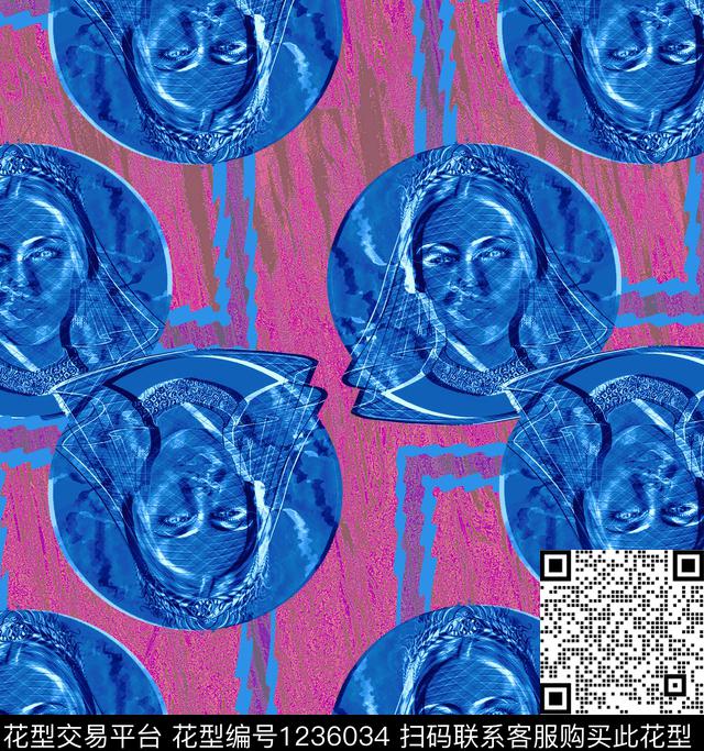 颜色几何抽象数码印花华亿平台下载（图片编号: 1236034） - 瓦栏（Walan）