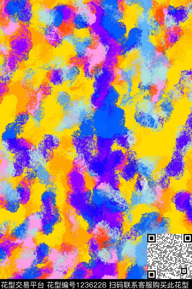 迷彩抽象男装时尚数码印花华亿平台下载（图片编号: 1236228） - 瓦栏（Walan）