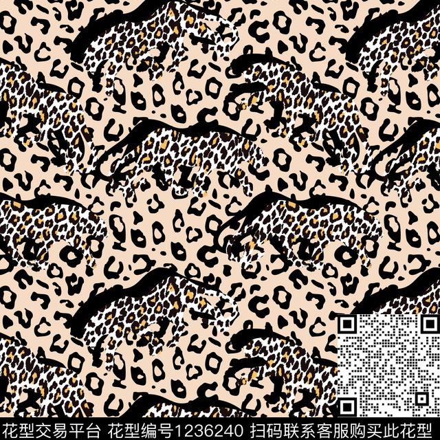 简约豹子豹纹传统印花华亿平台下载（图片编号: 1236240） - 瓦栏（Walan）
