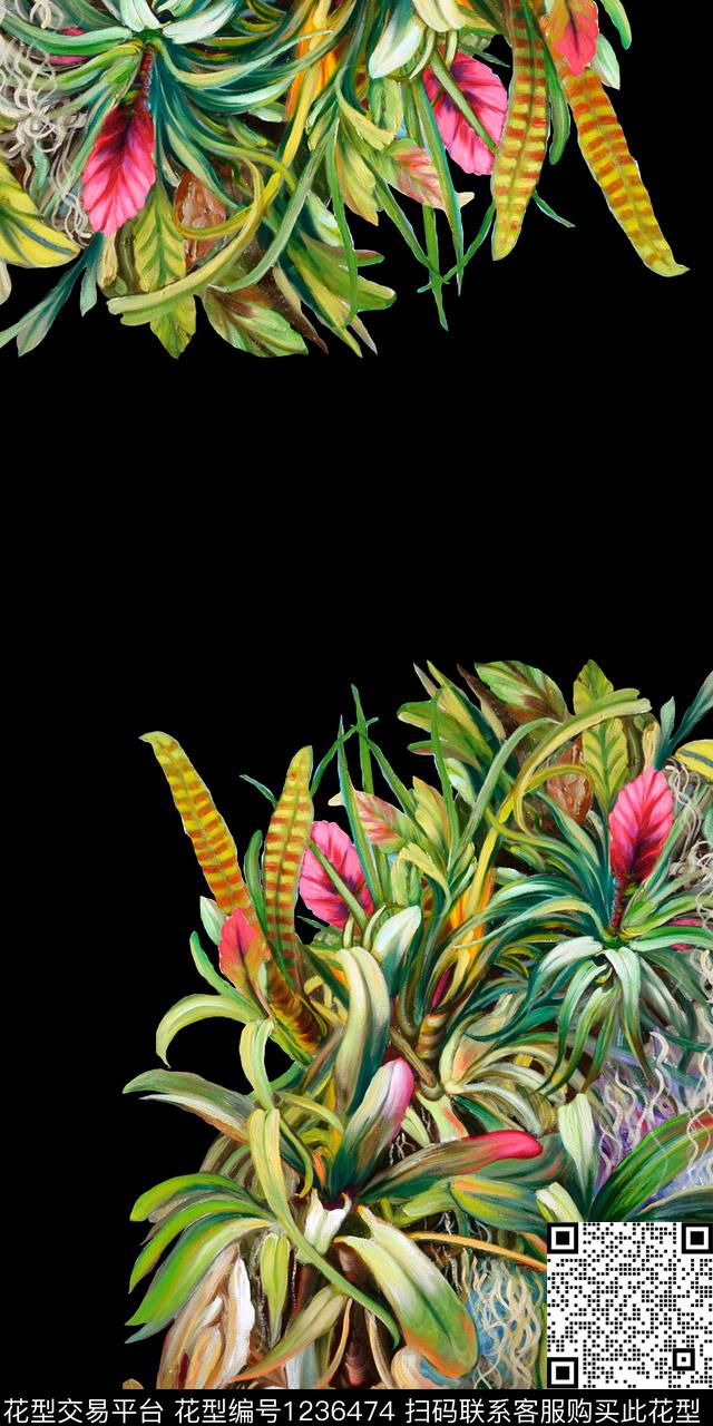 花卉洋阳--定位定位花数码印花华亿平台下载（图片编号: 1236474） - 瓦栏（Walan）