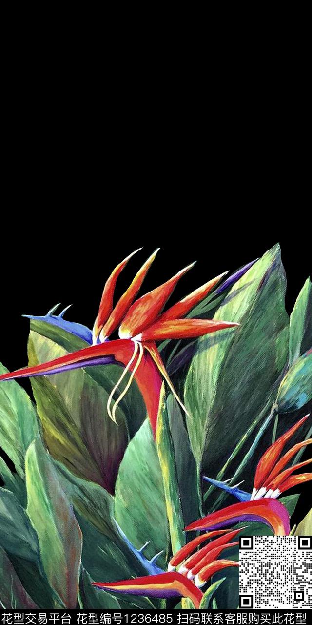 花卉洋阳--定位定位花数码印花华亿平台下载（图片编号: 1236485） - 瓦栏（Walan）