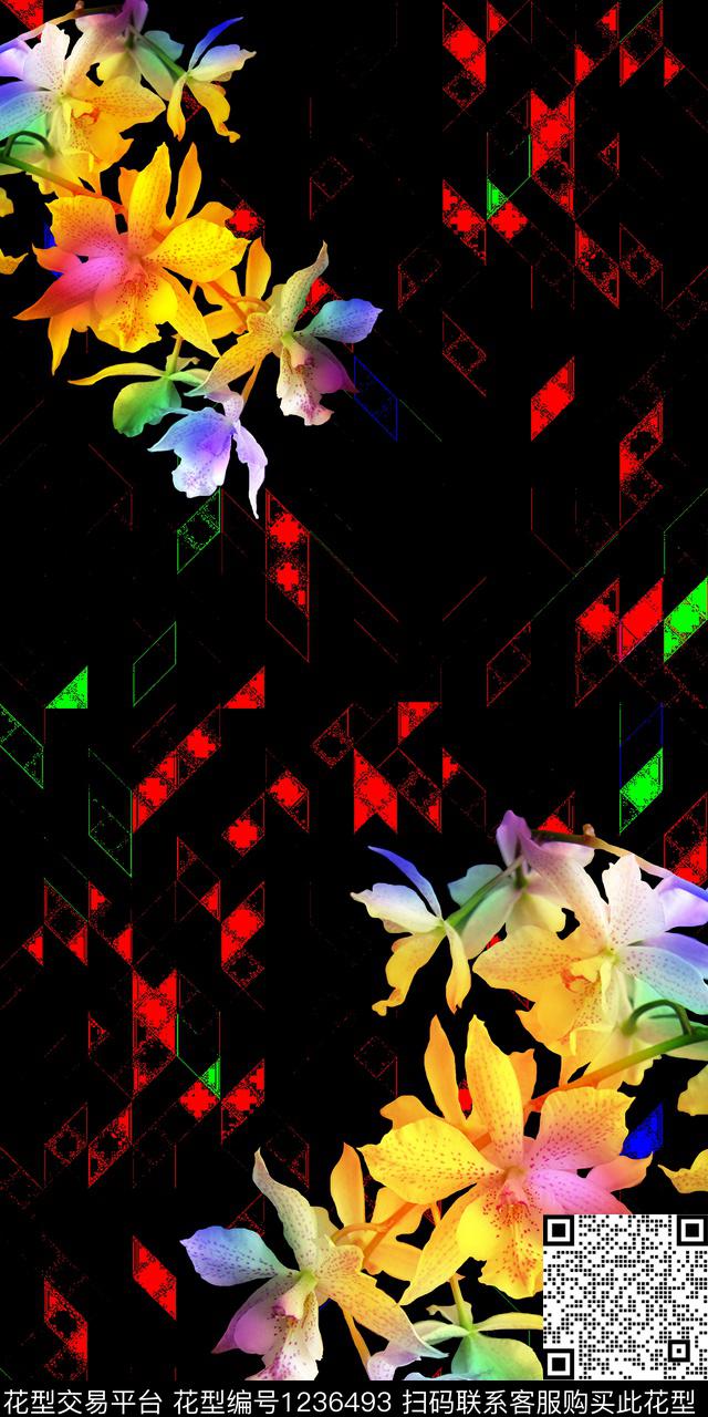 定位花花卉洋阳--定位数码印花华亿平台下载（图片编号: 1236493） - 瓦栏（Walan）