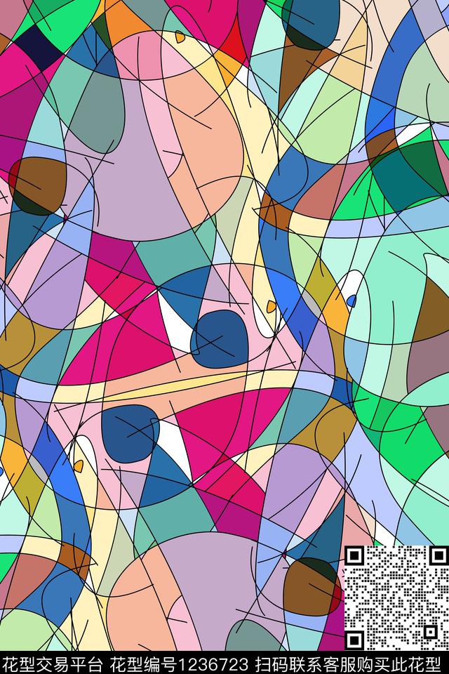 运动服抽象男装几何传统印花华亿平台下载（图片编号: 1236723） - 瓦栏（Walan）