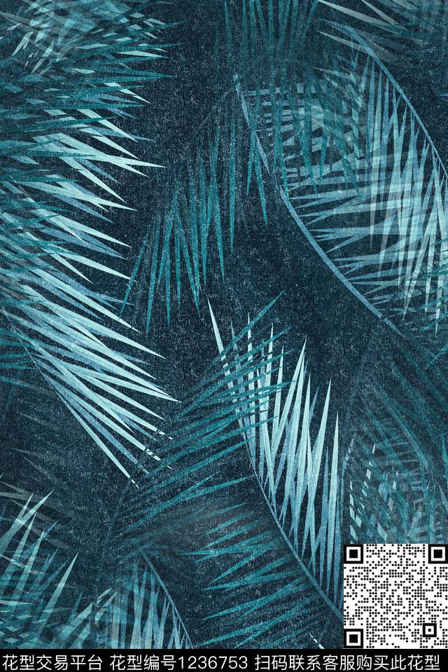 素雅文艺彩底花卉数码印花华亿平台下载（图片编号: 1236753） - 瓦栏（Walan）