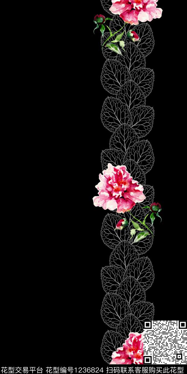 花卉洋阳--定位定位花数码印花华亿平台下载（图片编号: 1236824） - 瓦栏（Walan）