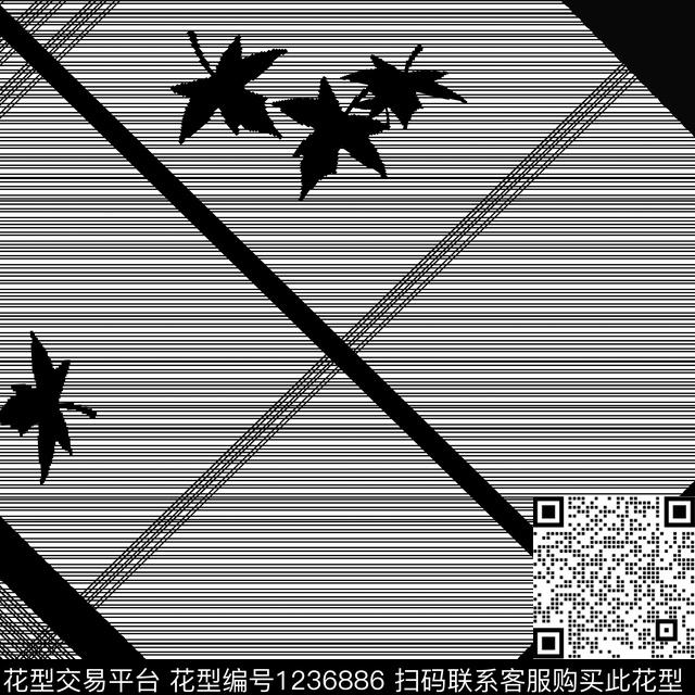 线条画大牌风潮牌传统印花华亿平台下载（图片编号: 1236886） - 瓦栏（Walan）