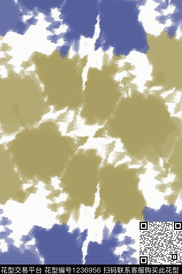 抽象扎染风格条纹混搭数码印花华亿平台下载（图片编号: 1236956） - 瓦栏（Walan）