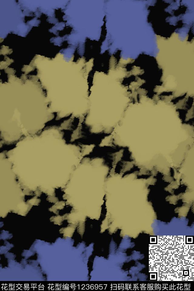 抽象扎染风格条纹混搭数码印花华亿平台下载（图片编号: 1236957） - 瓦栏（Walan）