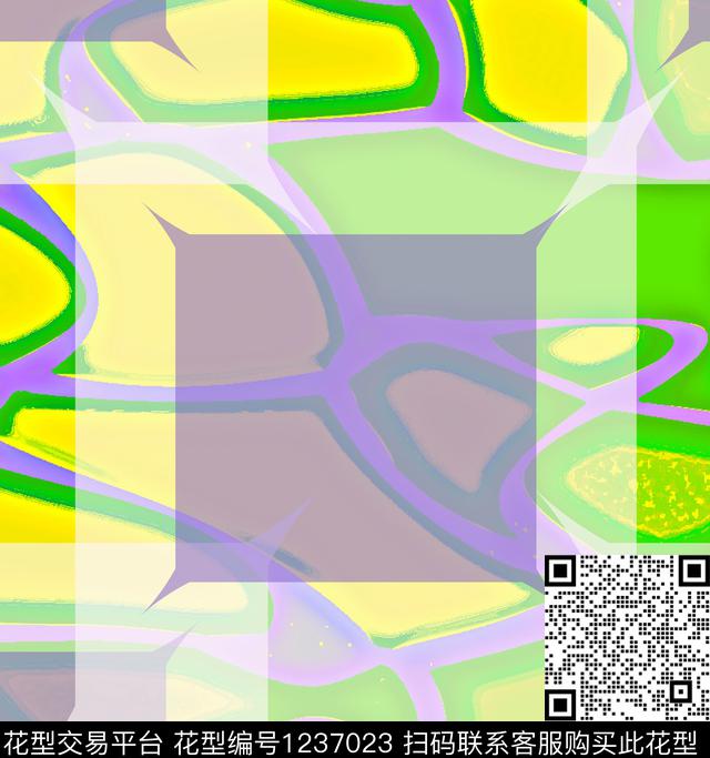 格子颜色抽象数码印花华亿平台下载（图片编号: 1237023） - 瓦栏（Walan）