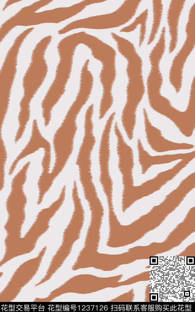 大牌风动物虎皮纹传统印花华亿平台下载（图片编号: 1237126） - 瓦栏（Walan）