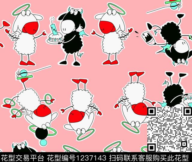 卡通流行童款衣裙活泼可爱传统印花华亿平台下载（图片编号: 1237143） - 瓦栏（Walan）