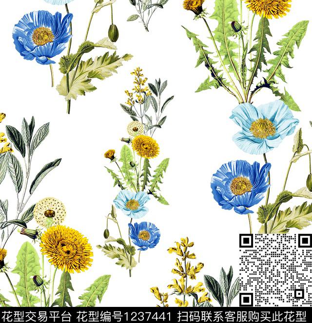 格子石榴小碎花数码印花华亿平台下载（图片编号: 1237441） - 瓦栏（Walan）