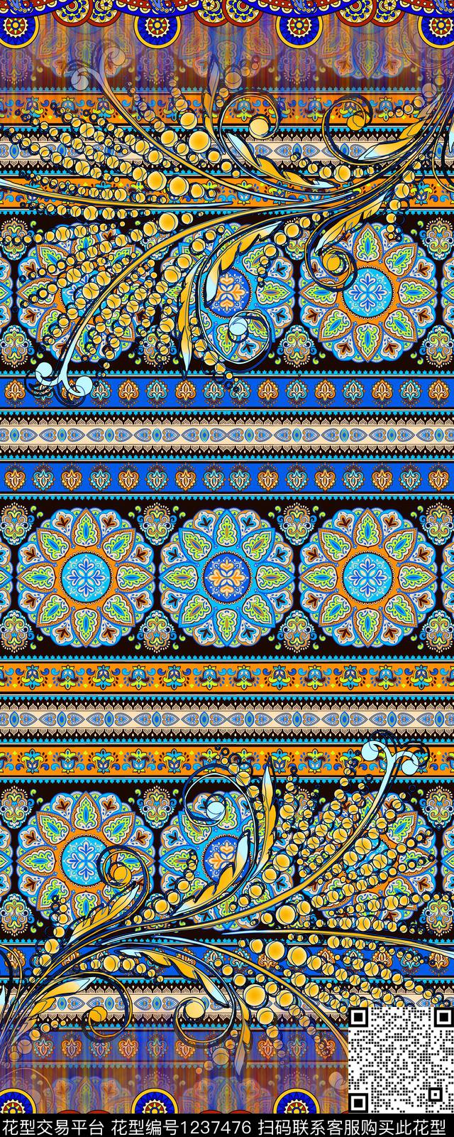 民族花纹Fei-女装Fei-民族风数码印花华亿平台下载（图片编号: 1237476） - 瓦栏（Walan）