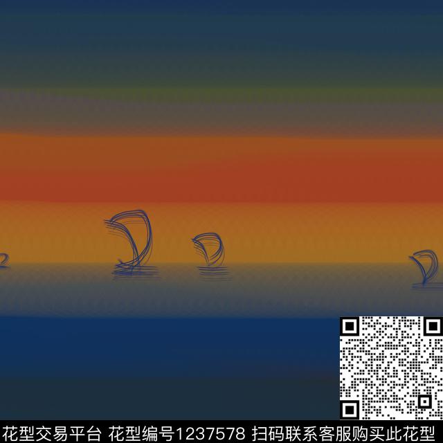 潮牌条纹抽象传统印花华亿平台下载（图片编号: 1237578） - 瓦栏（Walan）