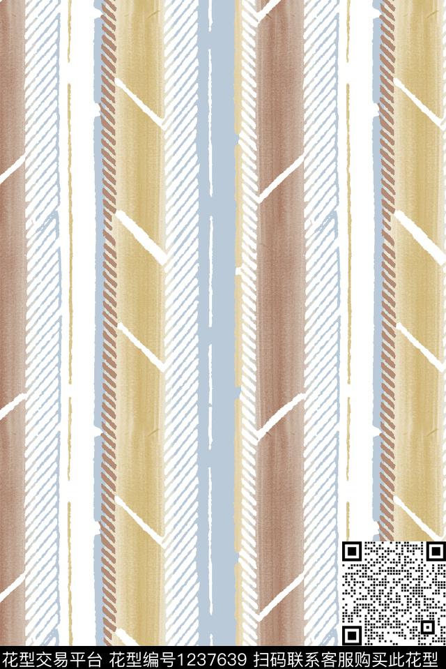 条纹休闲春夏华亿平台数码印花华亿平台下载（图片编号: 1237639） - 瓦栏（Walan）