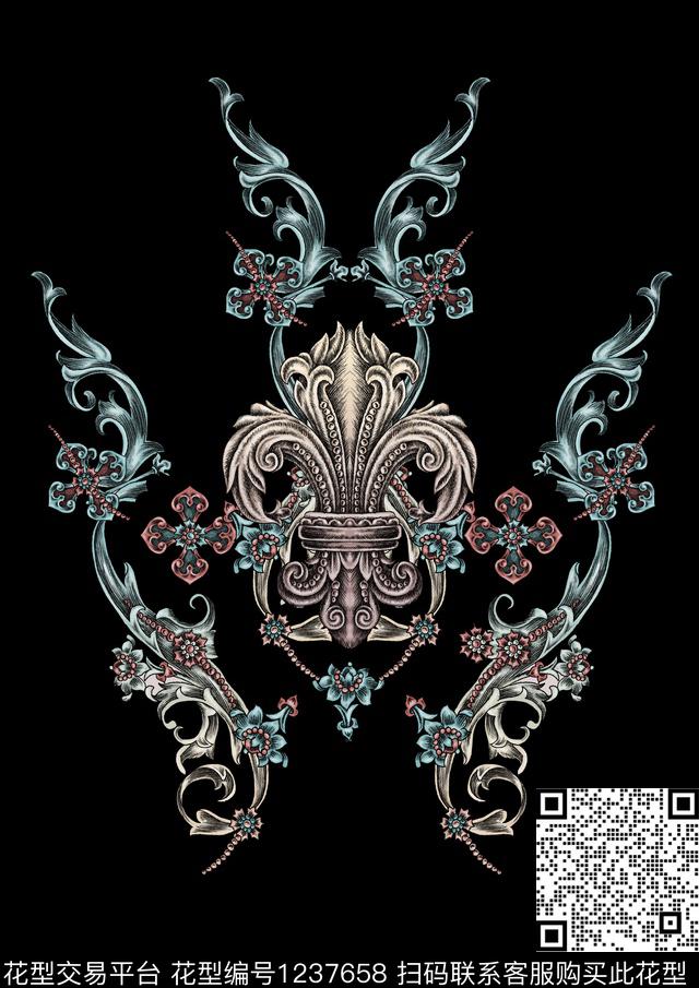 中国风潮牌复古数码印花华亿平台下载（图片编号: 1237658） - 瓦栏（Walan）