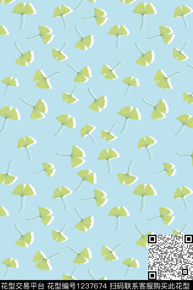 彩底花卉连衣裙女青年服装传统印花华亿平台下载（图片编号: 1237674） - 瓦栏（Walan）