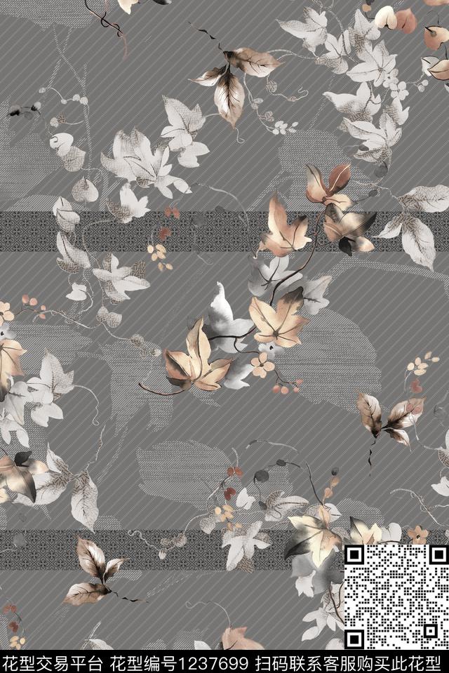 花卉小碎花休闲数码印花华亿平台下载（图片编号: 1237699） - 瓦栏（Walan）