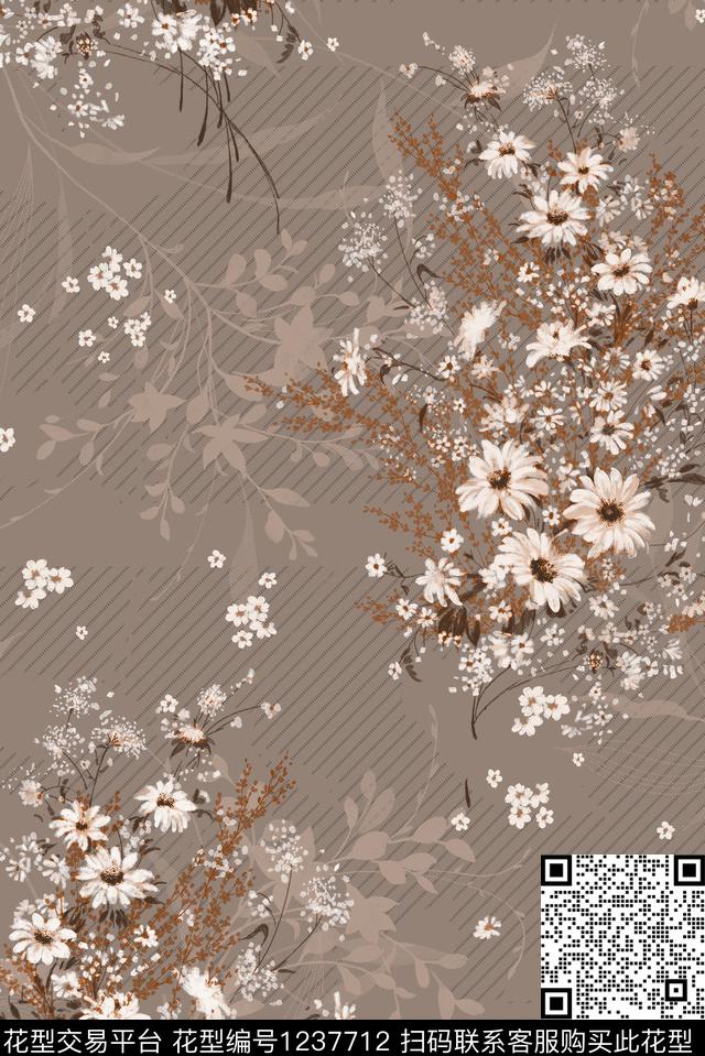 花卉小碎花休闲数码印花华亿平台下载（图片编号: 1237712） - 瓦栏（Walan）
