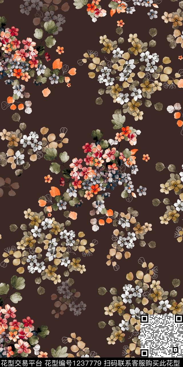 雕印华亿平台抽象绿植树叶数码印花华亿平台下载（图片编号: 1237779） - 瓦栏（Walan）