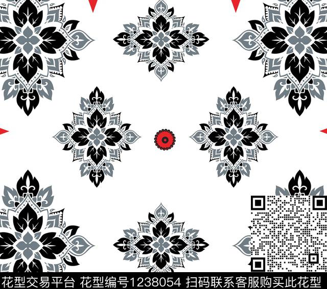 潮牌几何趣味传统印花华亿平台下载（图片编号: 1238054） - 瓦栏（Walan）