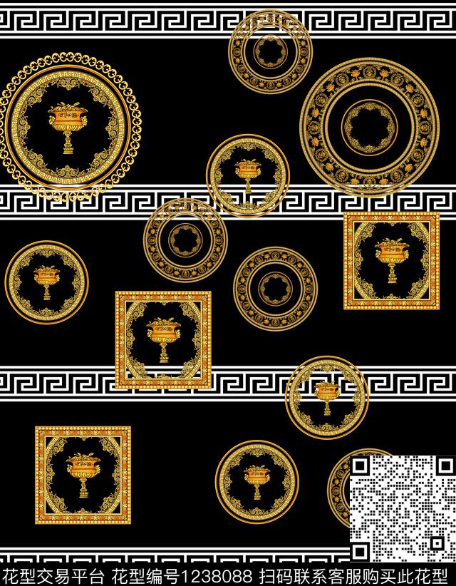 男装潮牌抽象数码印花华亿平台下载（图片编号: 1238088） - 瓦栏（Walan）