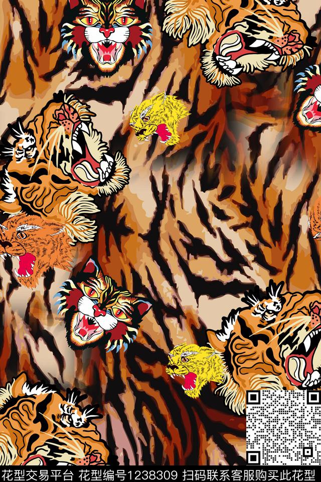 潮牌大牌风动物数码印花华亿平台下载（图片编号: 1238309） - 瓦栏（Walan）