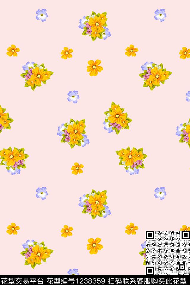 连衣裙流行花卉青年女性传统印花华亿平台下载（图片编号: 1238359） - 瓦栏（Walan）