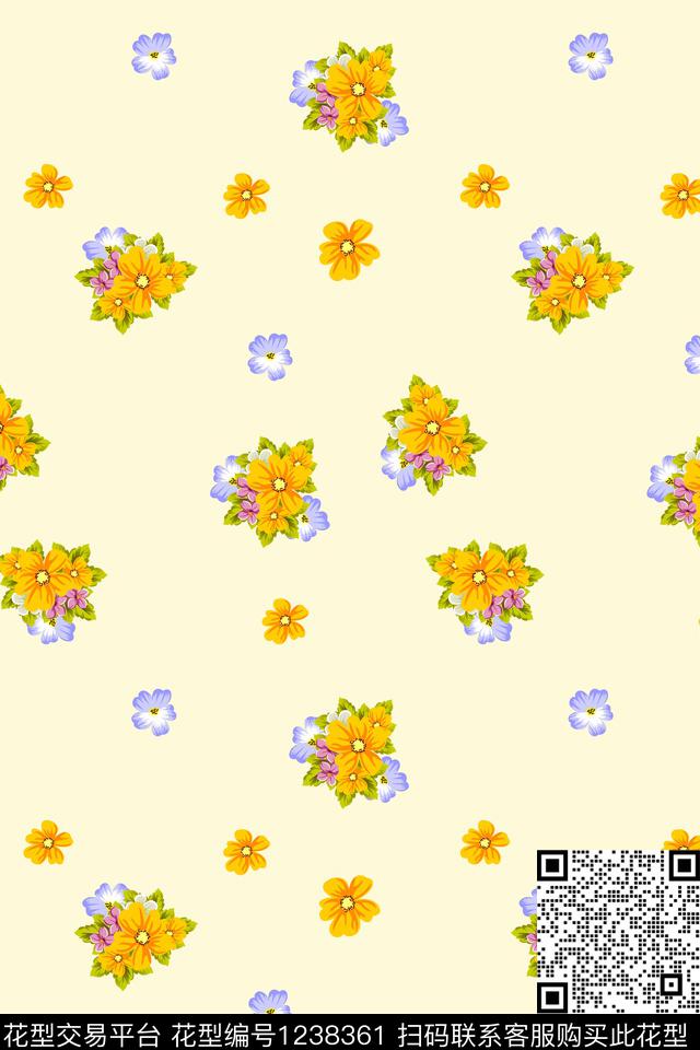 连衣裙流行花卉青年女性传统印花华亿平台下载（图片编号: 1238361） - 瓦栏（Walan）