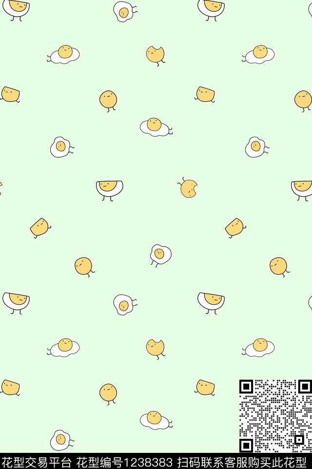 鸡蛋卡通儿童面料儿童衣服传统印花华亿平台下载（图片编号: 1238383） - 瓦栏（Walan）