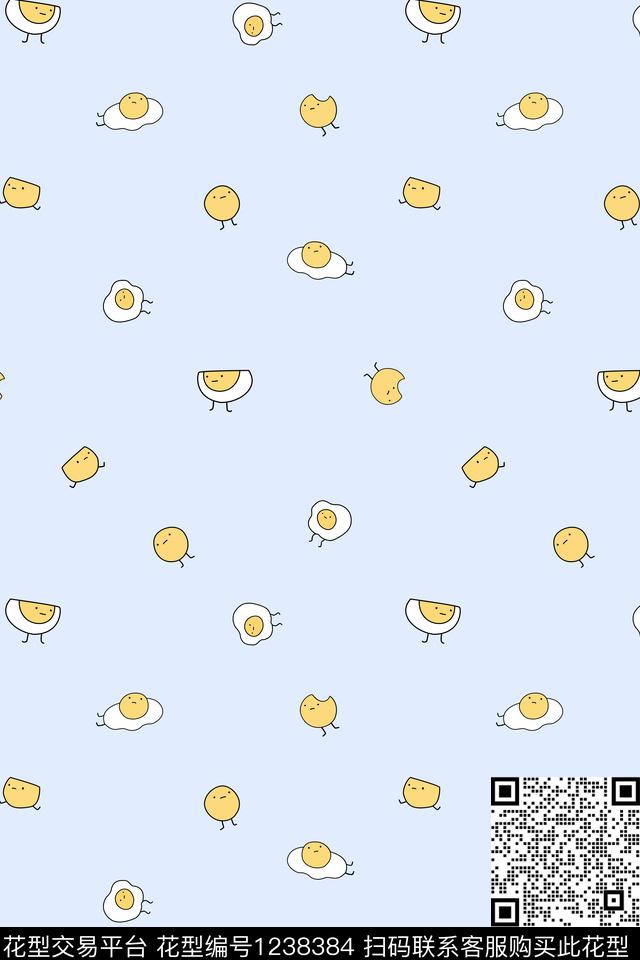 鸡蛋卡通儿童面料儿童衣服传统印花华亿平台下载（图片编号: 1238384） - 瓦栏（Walan）