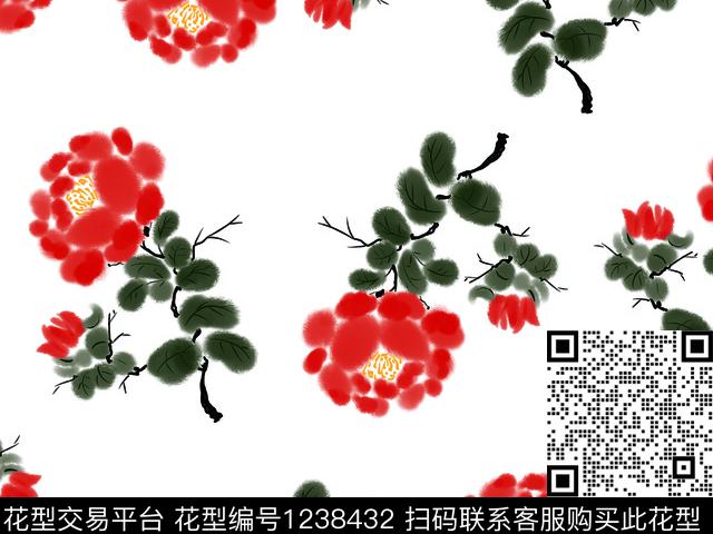 数码花卉数码印花华亿平台下载（图片编号: 1238432） - 瓦栏（Walan）
