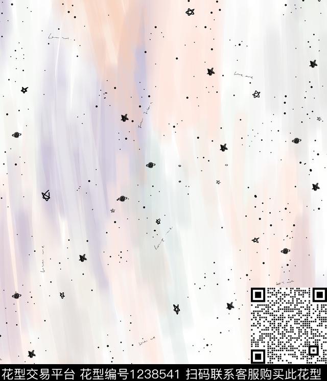 字母星空大牌风数码印花华亿平台下载（图片编号: 1238541） - 瓦栏（Walan）