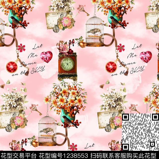 印花花卉中东传统印花华亿平台下载（图片编号: 1238553） - 瓦栏（Walan）