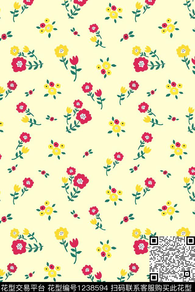 花卉小碎花青年服装传统印花华亿平台下载（图片编号: 1238594） - 瓦栏（Walan）