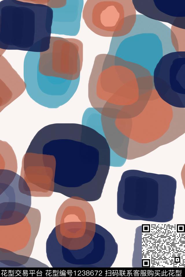 几何男装休闲花卉手绘线条笔触数码印花华亿平台下载（图片编号: 1238672） - 瓦栏（Walan）