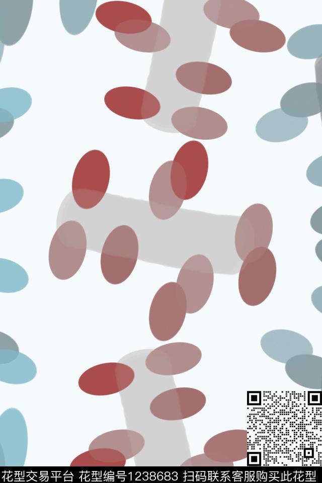 男装休闲花卉密铺几何圆圈与波点数码印花华亿平台下载（图片编号: 1238683） - 瓦栏（Walan）