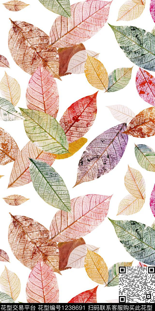 女装绿植树叶数码华亿平台数码印花华亿平台下载（图片编号: 1238691） - 瓦栏（Walan）