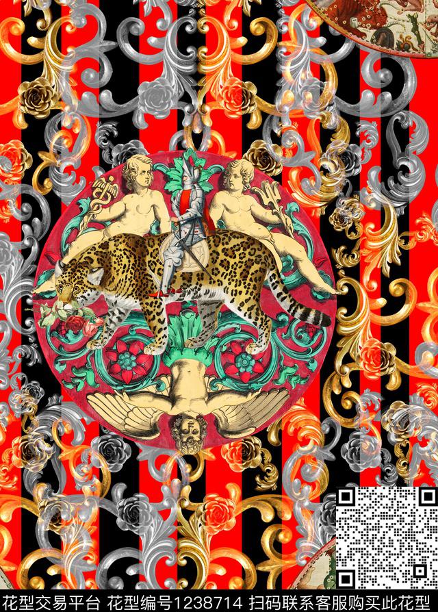 潮牌休闲大牌风数码印花华亿平台下载（图片编号: 1238714） - 瓦栏（Walan）