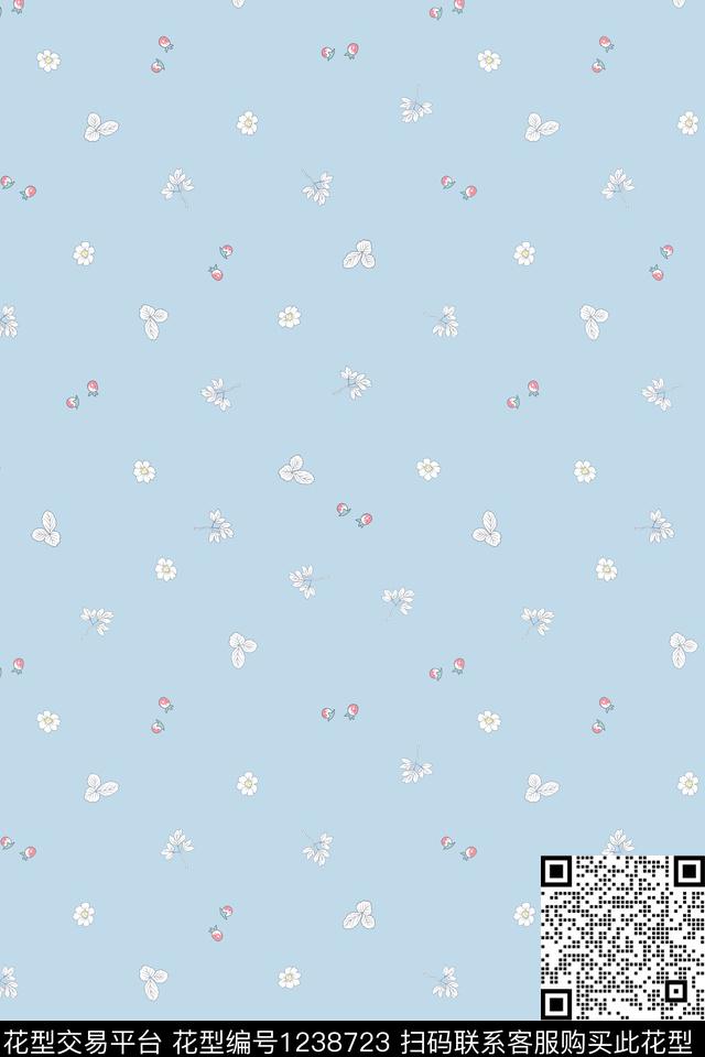 年轻女性小清新连衣裙传统印花华亿平台下载（图片编号: 1238723） - 瓦栏（Walan）