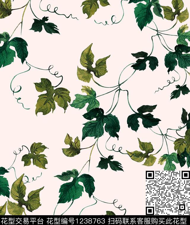 樱桃牡丹小碎花数码印花华亿平台下载（图片编号: 1238763） - 瓦栏（Walan）