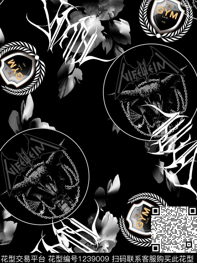 抽象男装几何花卉简欧数码印花华亿平台下载（图片编号: 1239009） - 瓦栏（Walan）