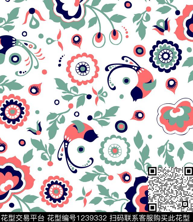 春夏华亿平台童装系列可爱系列传统印花华亿平台下载（图片编号: 1239332） - 瓦栏（Walan）